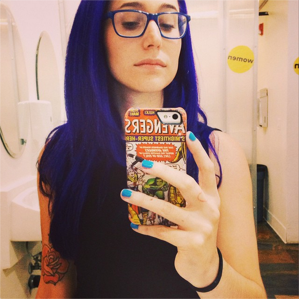 Gaby Dunn Purple Hair Twitter Profile